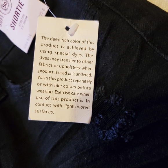 Black Juniors SO High-Rise Shortie Shorts Denim from Kohls NWT - Picture 6 of 9